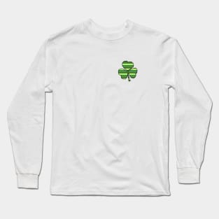 Small Green Stripes Shamrock for St Patricks Day Long Sleeve T-Shirt